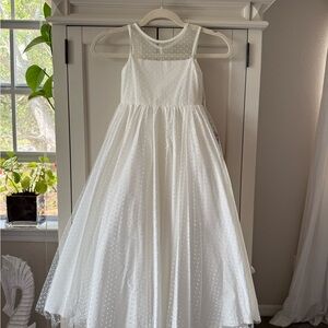Girls flower girl/miniature bride dress, white NWT